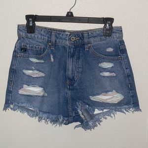 KanCan Ripped Jean Shorts